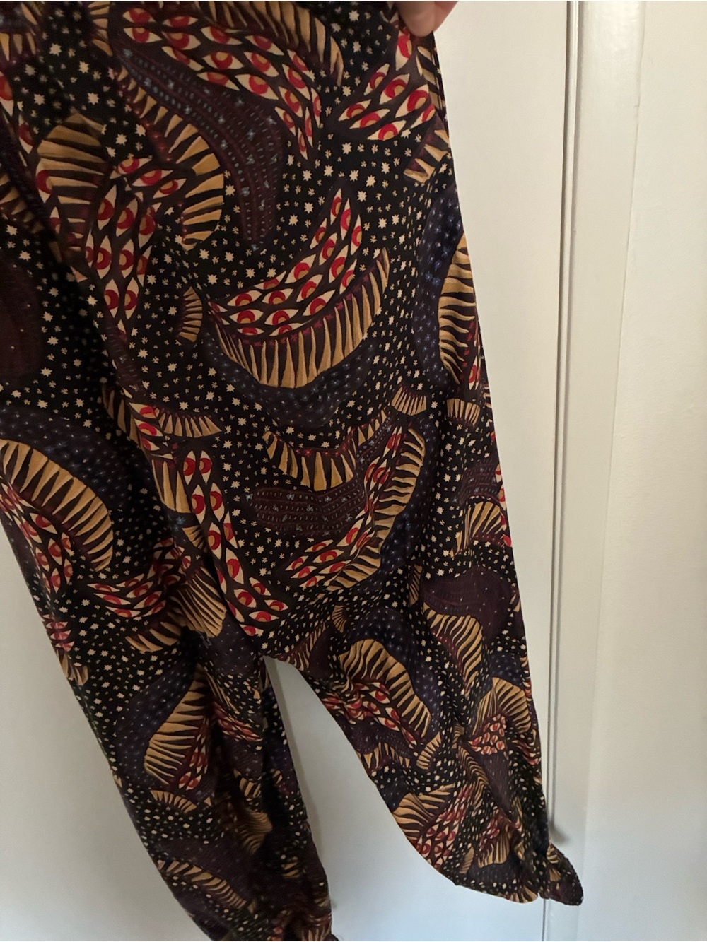 FARM Rio Jumpsuit w/Tie & Pockets Size SMALL & elastic waist/ankles - Picture 14 of 16
